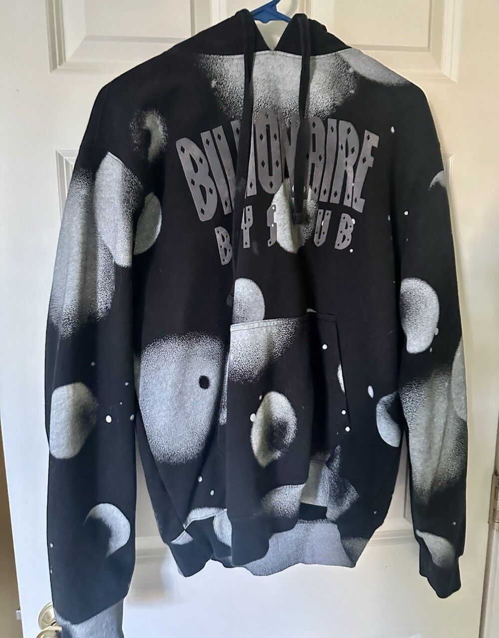 Billionaire Boys Club BB Large L Planets Black Cotton Hoodie Hazy Cosmic Print